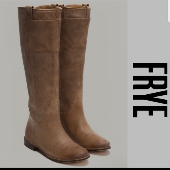FRYE Boots Paige Tall Riding Boots Leather size 6.5 - Picture 1 of 4